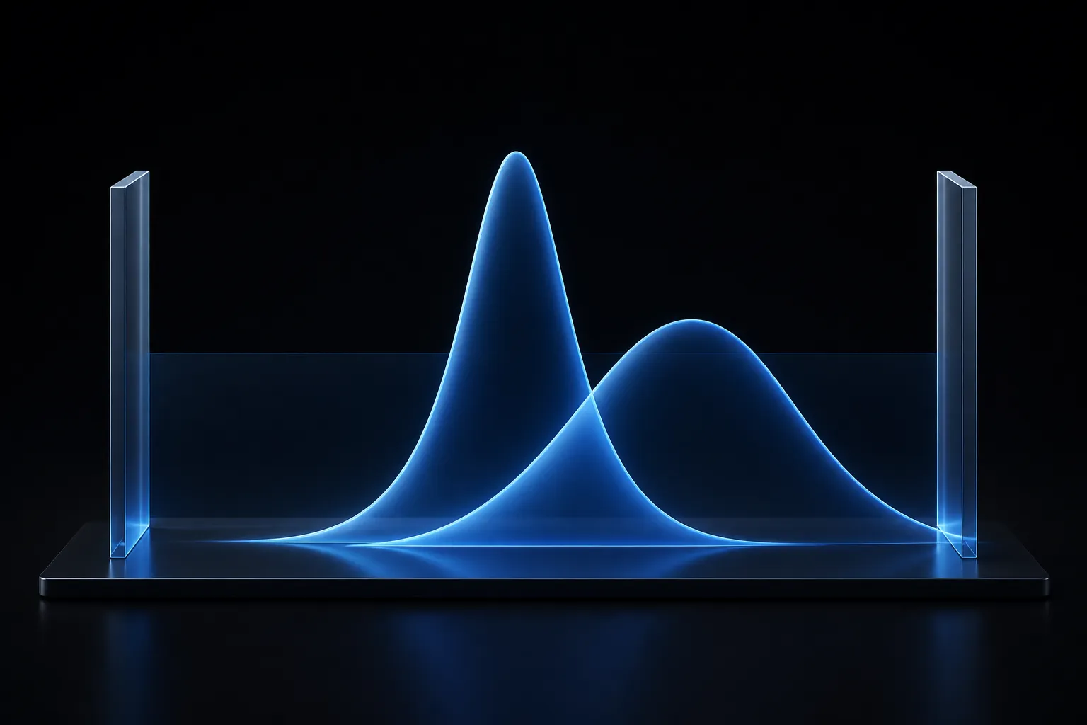Cpk and Ppk in Straightening Processes Concept diagram comparing a tight centered distribution inside specification limits against a drifted distribution, statistics illustration