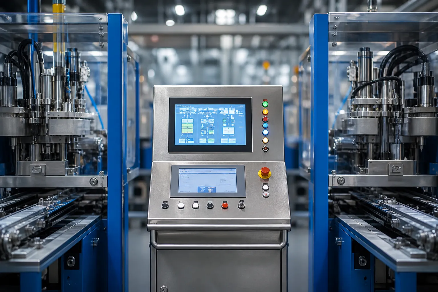 Building the ROI Case for Automatic Straightening Operator supervising two automated machines from a central console in a bright factory