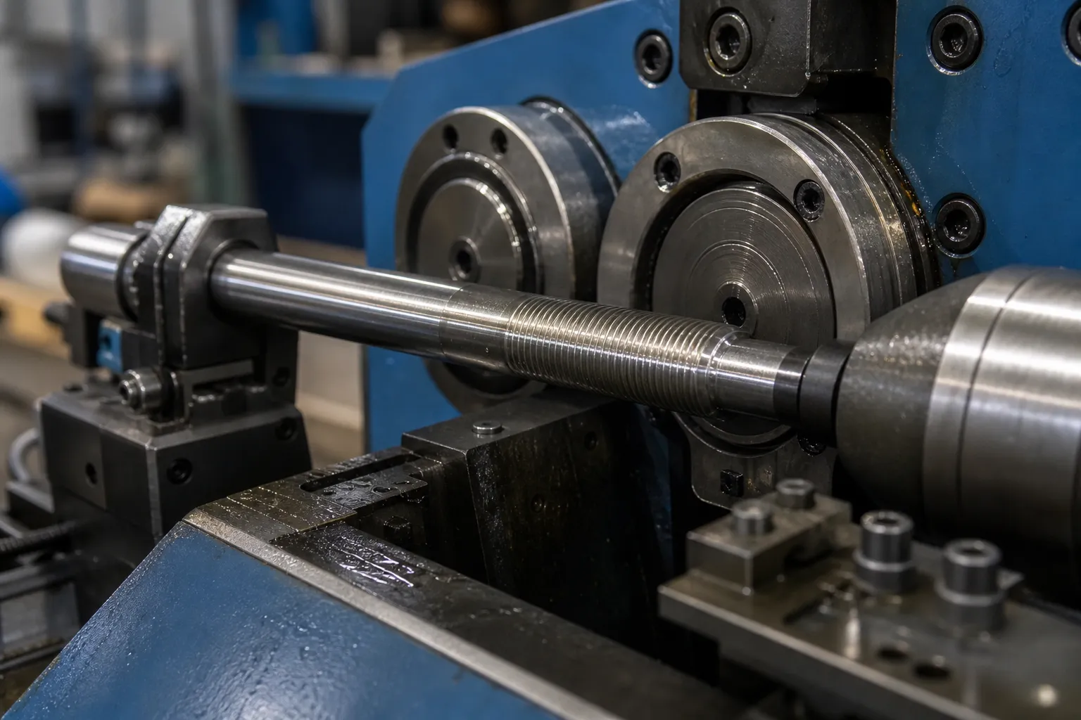 Double-End Stud Straightening Solution Thread rolling machine forming threads on long slender stud blanks