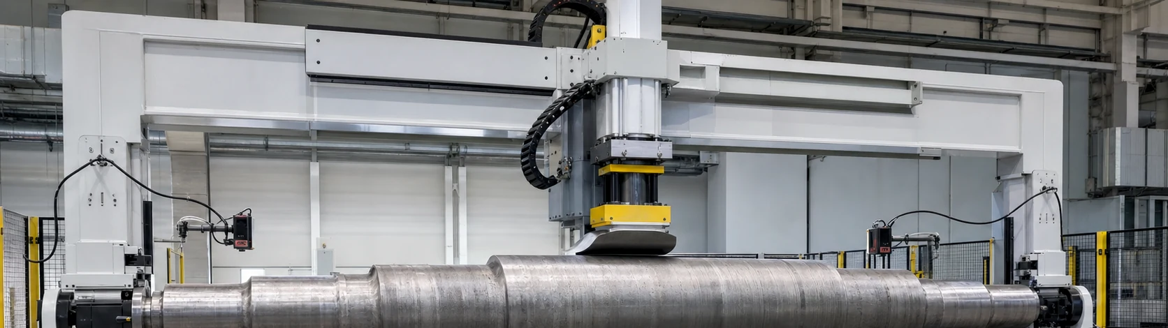 Engineering concept of a generic stepped shaft under released-state verification on roller supports with multiple contact indicators