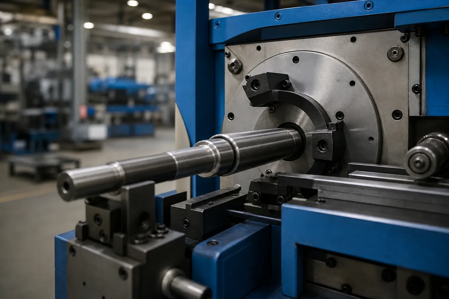 Manual vs Automatic Straightening Machines: A Workpiece-Based Selection Guide Motor shaft automatic feeding industrial photograph