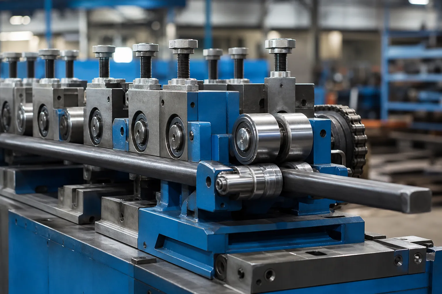 Efecto Bauschinger en el Alisados de acero largas mostrado como un concepto de ingeniería Long steel bar roller straightening shown as an engineering concept