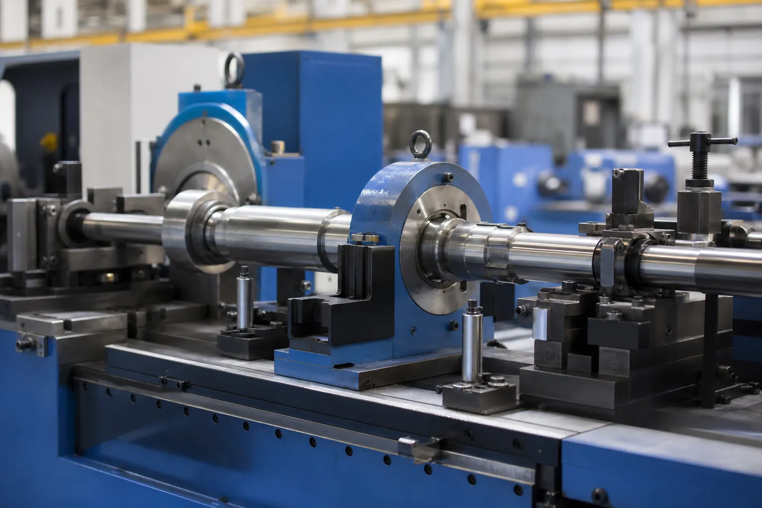 Shaft straightening cell industrial photograph