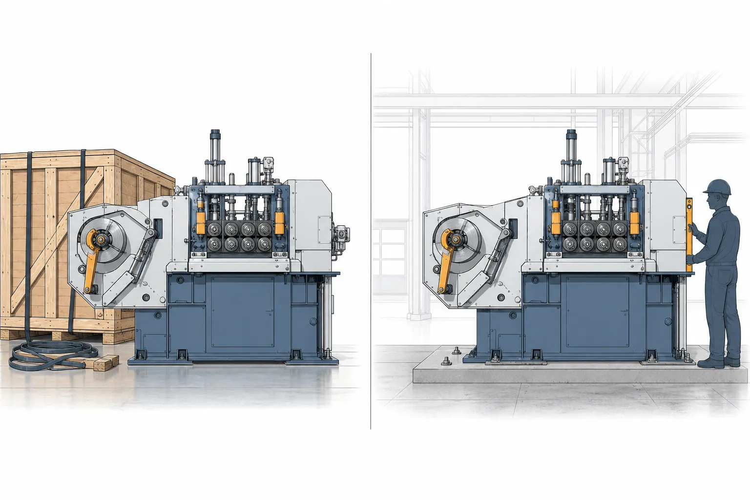 Split comparison of factory acceptance test bench versus site acceptance test installation on the customer floor