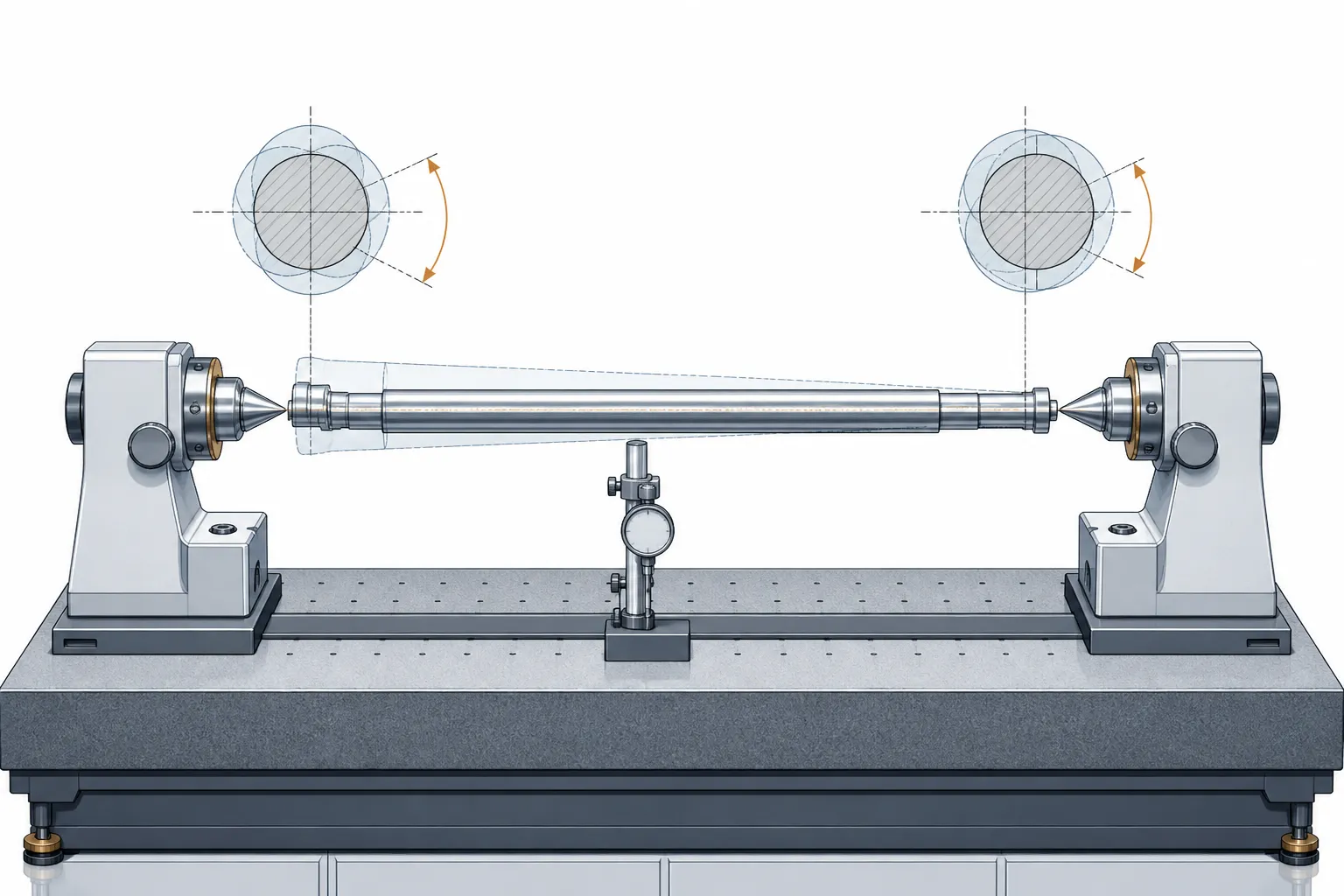 Twist in a shaft shown as angular displacement between end cross-sections